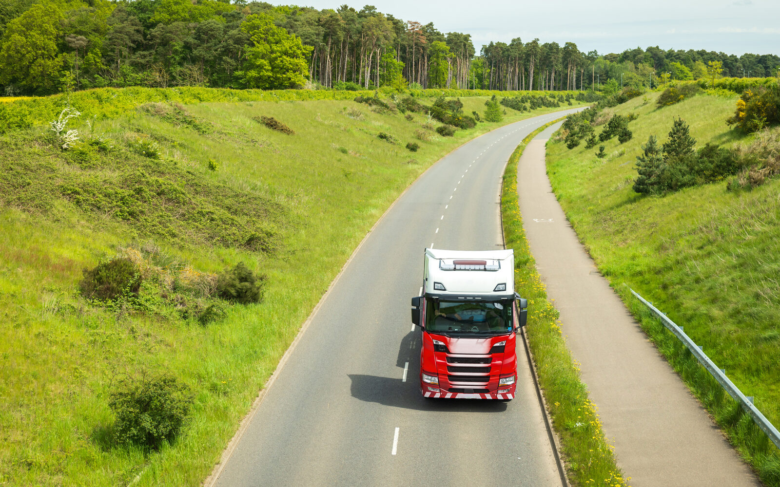 Truck on a rural road